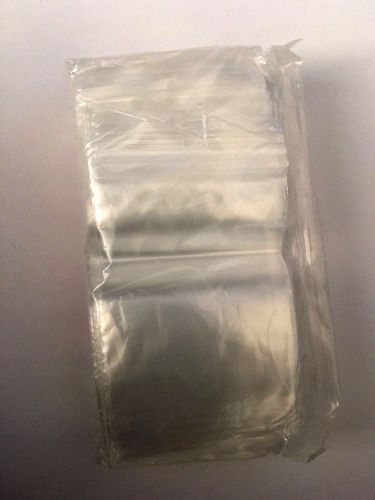 100 2&#034;x3&#034; ziplock bags clear 2mil poly bag reclosable bags plastic baggies small for sale
