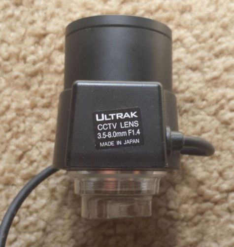 Ultrak CCTV Auto Iris Lens 3.5-8mm F1.4 Working USED