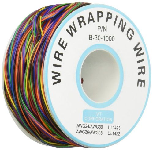 P/n b-30-1000 200m 30 awg 8-wire colored insulation test wrapping copper cable for sale