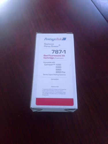 Pitney bowes 787-1 premium quality compatible red postage ink max volume new for sale