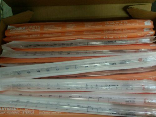 KIMBLE SEROLOGICAL DISPOSABLE PIPETS 10ML IN 1/10 72105-10110 CASE OF 100