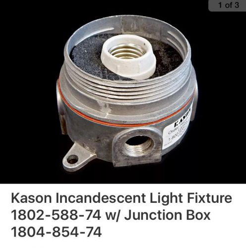 Kason Incandescent Light Fixture 1802-588-74 w/ Junction Box 1804-854-74