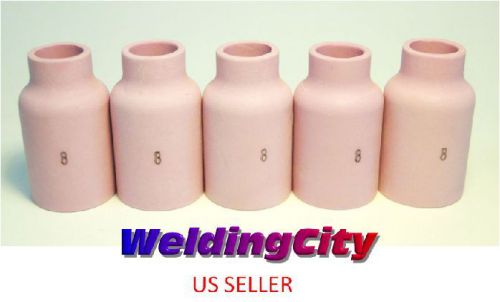 Weldingcity 5 ceramic gas lens cups 54n14 (#8) for tig welding torch 17/18/26 for sale