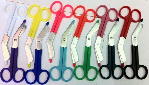 48 PLASTIC HANDLE Colored Bandage Scissors Nursing Scrub Nurse Medical NEW
