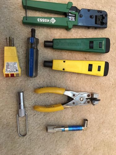 Greenlee, thomas &amp; betts, holland and more tool lot. punch down crumpets for sale