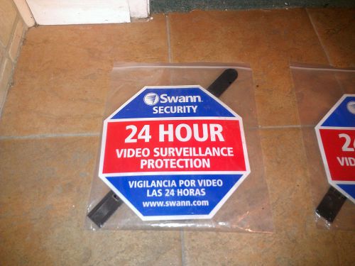 Swann Communications Security Deterrent Sign SW276YSS English &amp; Spanish NEW