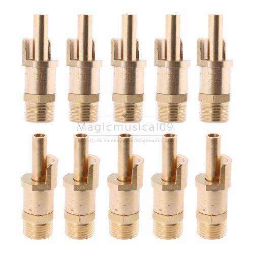 10PCS 1/2&#034; Thread Copper Straw Type Nipple Drinker Waterer for Pig