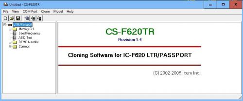 ICOM CS-F620TR v1.4 Program Software for IC-F620TR, IC-F621TR - LTR &amp; Passport