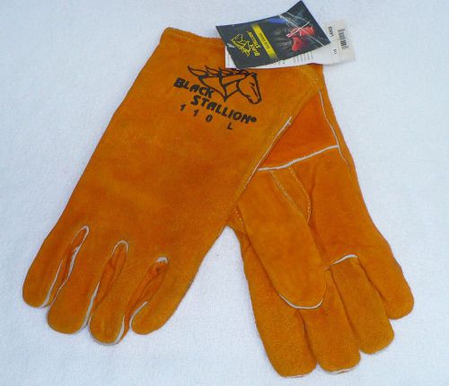 Revco Black Stallion 110 Standard Split Cowhide Stick Welding Gloves, Large
