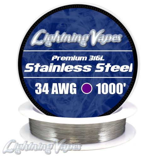34 AWG Stainless Steel Wire 316L 0.16mm - 1000&#039;