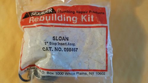 Sloan Rebuilding Kit 1&#034; Stop Insert Assembly Cat No 098467 Sexauer Plumbing NOS