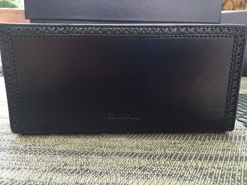 Ralph Lauren Brogue Leather Letter Rack Desk Accessory - Black $225 AUTHENTIC