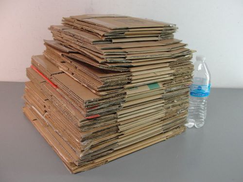 Corrugated cardboard shipping assortment box lot 34pc assorted size small medium for sale
