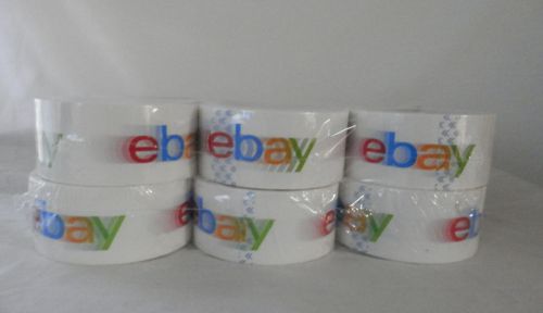 SIX (6) Official eBay Branded BOPP Packaging Tape Roll