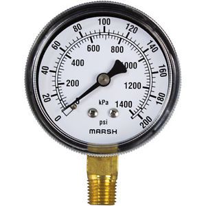 Pressure gauge2-1/2, 0-200 psi 621020 62-1020 for sale
