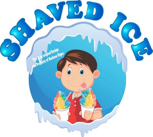 Shaved ice decal 24&#034; snow cones sno kones concession food truck vinyl sticker for sale