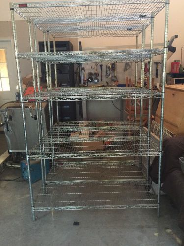 Heavy duty crome wire shelving eagle brand nsf certified 18 x 48 x 74 for sale