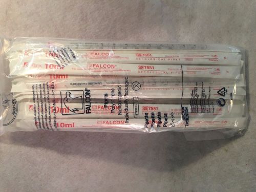 Falcon 10mL in 1/10mL Serological Pipets 357551 (Lot of 50)