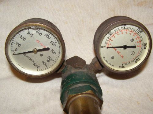 Oxygen regulator Oxweld brand Nice shape gas cutting welding USA made vintage