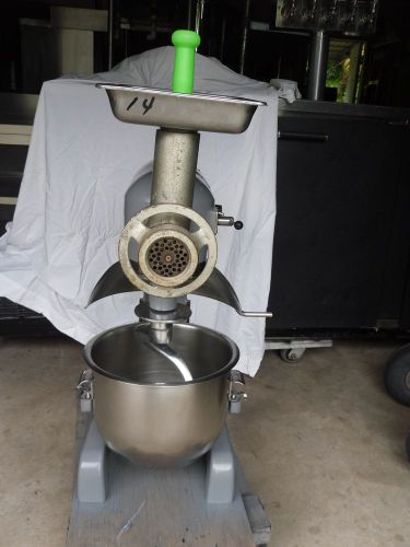 Hobart a-200 t commercial mixer with #12 grinder head, bowl &amp; hook for sale