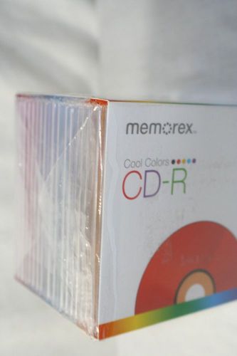 Memorex Cool Colors CD-R 20 pack with Cases New in Box