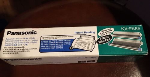 New - Panasonic Fax Replacement Ink Films KX-FA55 (2 ROLLS IN BOX)
