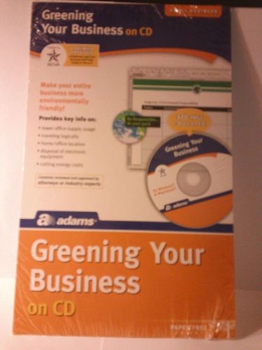 Adams Forms &#034;Greening Your Business&#034;  320 page e-book on CD, FREE Shipping!