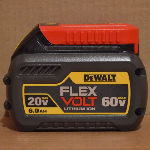 New dewalt dcb606 flexvolt 20v &amp; 60v li-ion 6.0 ah battery pack for sale