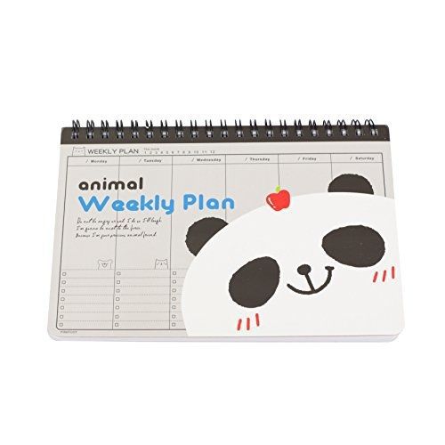 Twone Animal Weekly Planner - Organizers for Kids - 7.5&#034; X 5.5&#034; - 72 Pages -