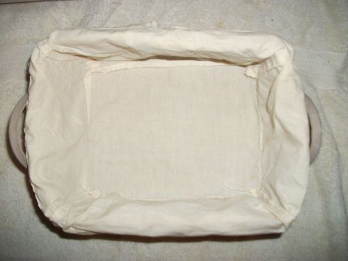 Woven Bread/Roll/Food-Serving Basket, Washable Liner, 8&#034; x 11&#034;