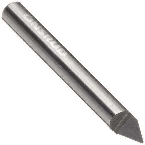 LMT Onsrud 37-01 Solid Carbide Engraving Tool, Uncoated (Bright) Finish, 1