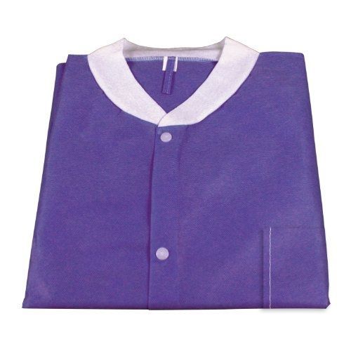 Dynarex 2035 Labjacket with Pockets, X-Large, Purple (Pack of 3)
