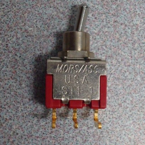 MORS/ASC MINIATURE TOGGLE SWITCH DPDT ON-ON-ON PANEL MOUNT NOS 1 PCS