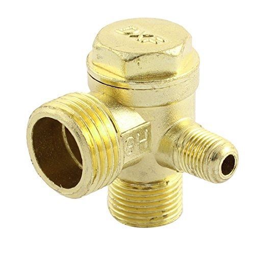 uxcell 3-way Air Compressor Replacement Parts Male Threaded Check Valve