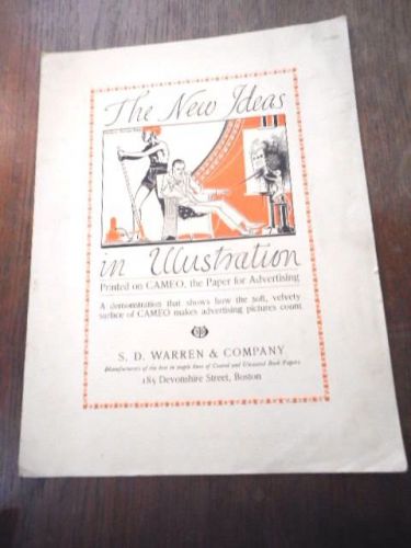 C 1920S NEW IDEAS IN ILLUSTRATION CAMEO PAPER LARGE BOOKLET SD WARREN PAPER MILL