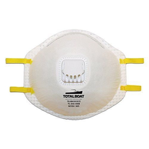 Totalboat n95 disposable dust mask with exhalation valve 10-pack for sale