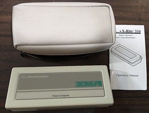 X-RITE 334 BATTERY OPERATED SENSITOMETER DENSITOMETER WITH NEW BATTERIES