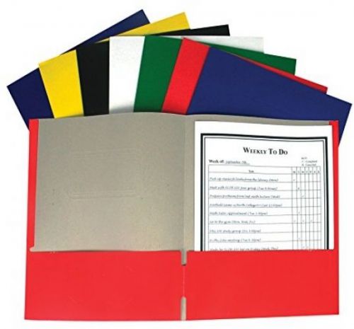 C-Line Recycled Two-Pocket Paper Portfolio, 1 Case Of 100 Folders, Assorted