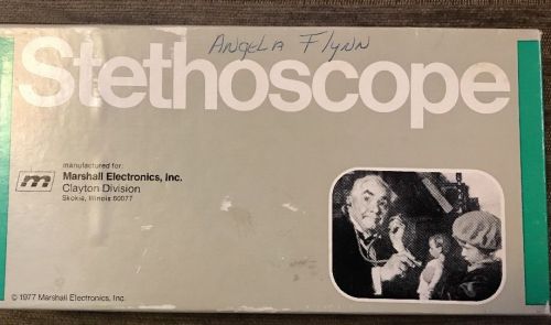 VIntage Marshall Electronics 1977 Lightweight Nurse&#039;s Stethoscope #492 Green