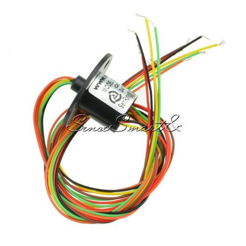 300Rpm Capsule Slip Ring 6 Circuits Wires 22mm 2A AC 240V Test Equipment ST