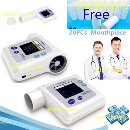 CONTEC Digital Spirometer PEF FEFV1 FEF Lung Volume Device with PC software SP10