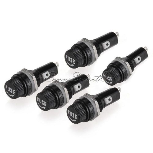 5PCS Set Safety Panel Mount Fuse Holder 5x20mm 10A 250V AC 15A 125V NEW