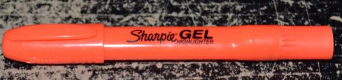 One SHARPIE NEW Gel Highlighter w/ Smear Block Fluorescent Orange