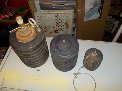 Used lot of 3 cherne / superior 8&#034; 6&#034; 4&#034; test balls sewer pipe plugs for sale