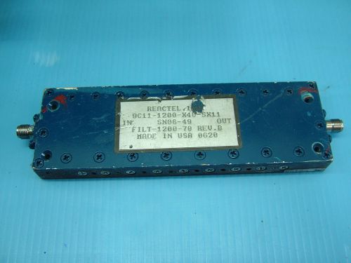Bandpass filter 9C11-1200-X40-SX11 SMA CF: 1.24GHz BW: 40MHz