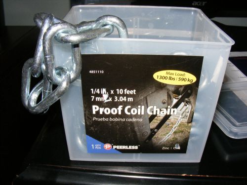 Peerless Chain: Proof Coil Chain 1/4 inch x 10&#039;