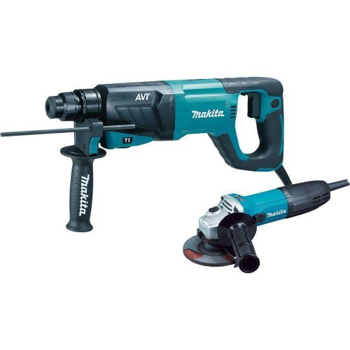 Makita hr2641x1 8a 1&#034; avt rotary hammer 4-1/2&#034; angle grinder corded power tools for sale
