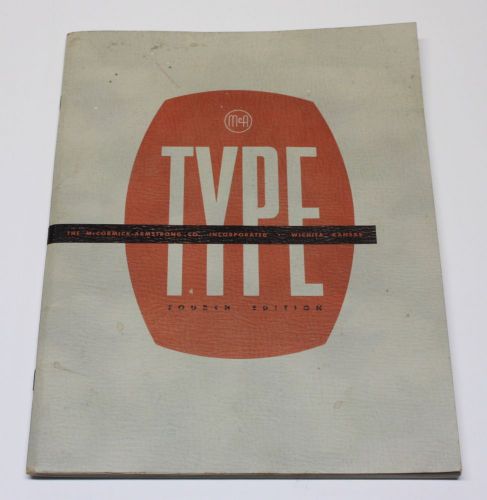 McCormick &amp; Armstrong Handbook of Type Typefaces &amp; Sizes Specimen Book