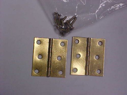 10 PAIR JAYBEE MFG. LOUVER DOOR HINGES POLISHED BRASS  2&#034; X 1 3/4&#034;       VV-311
