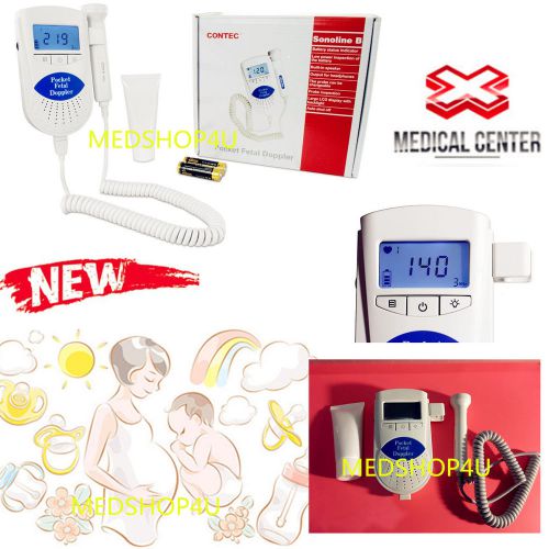 US STOCKFDA Sonoline B Fetal Doppler 3MHz Probe,Baby Heart Monitor Backlight+GeL